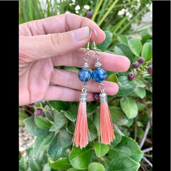 Lapis lazuli earrings - Picture 4 of 6